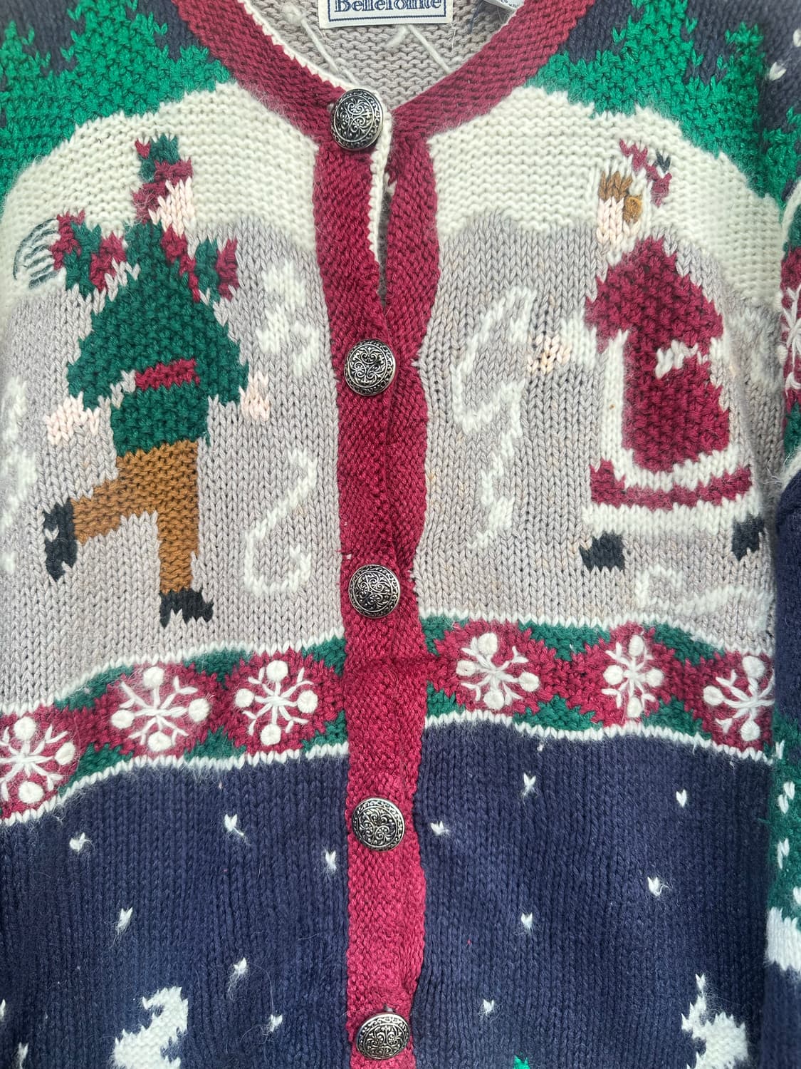 벨포인트의 스노우 노블티 가디건 상품이미지3