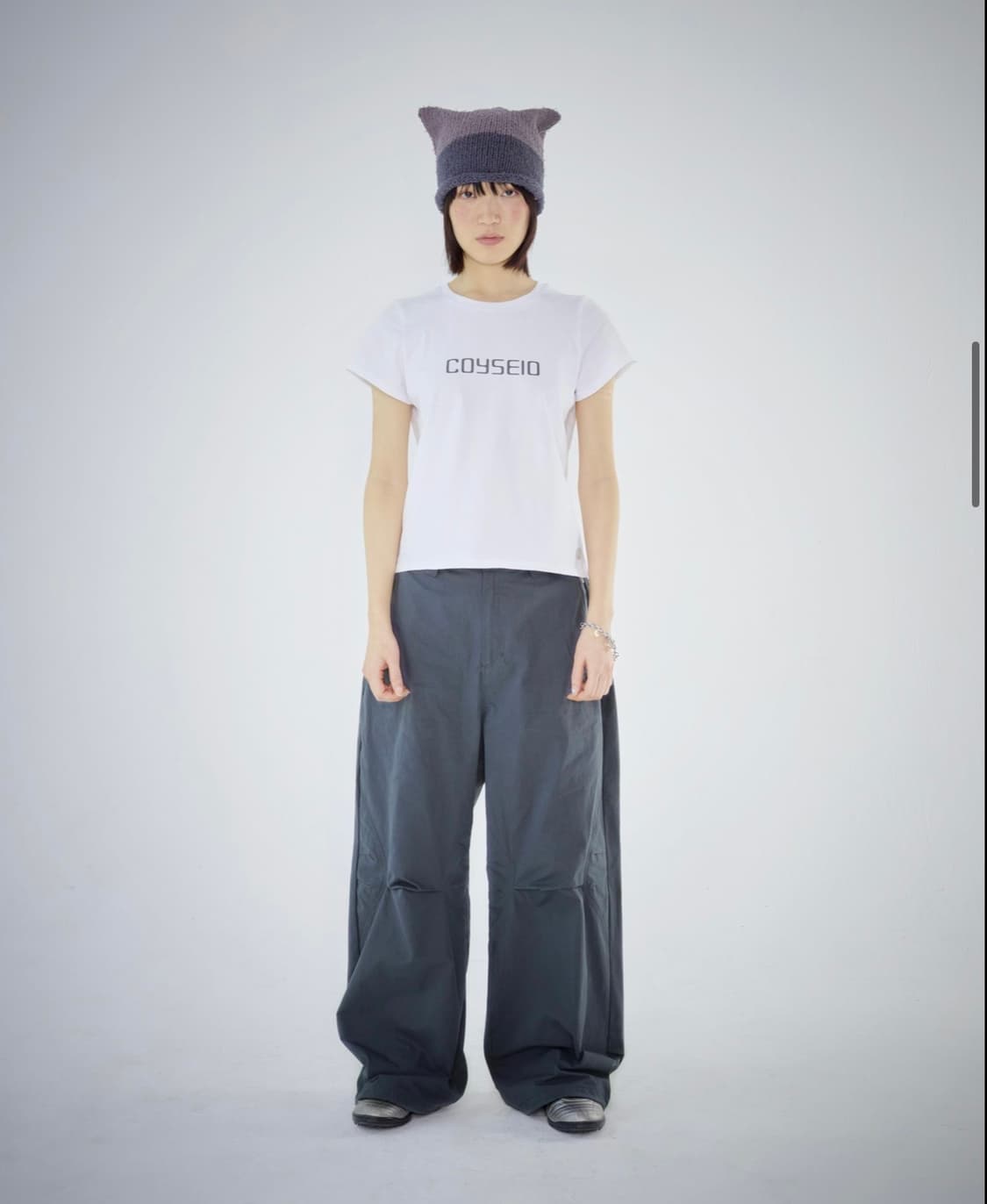 Coyseio curve pintuck pants 블루그레이 상품이미지1