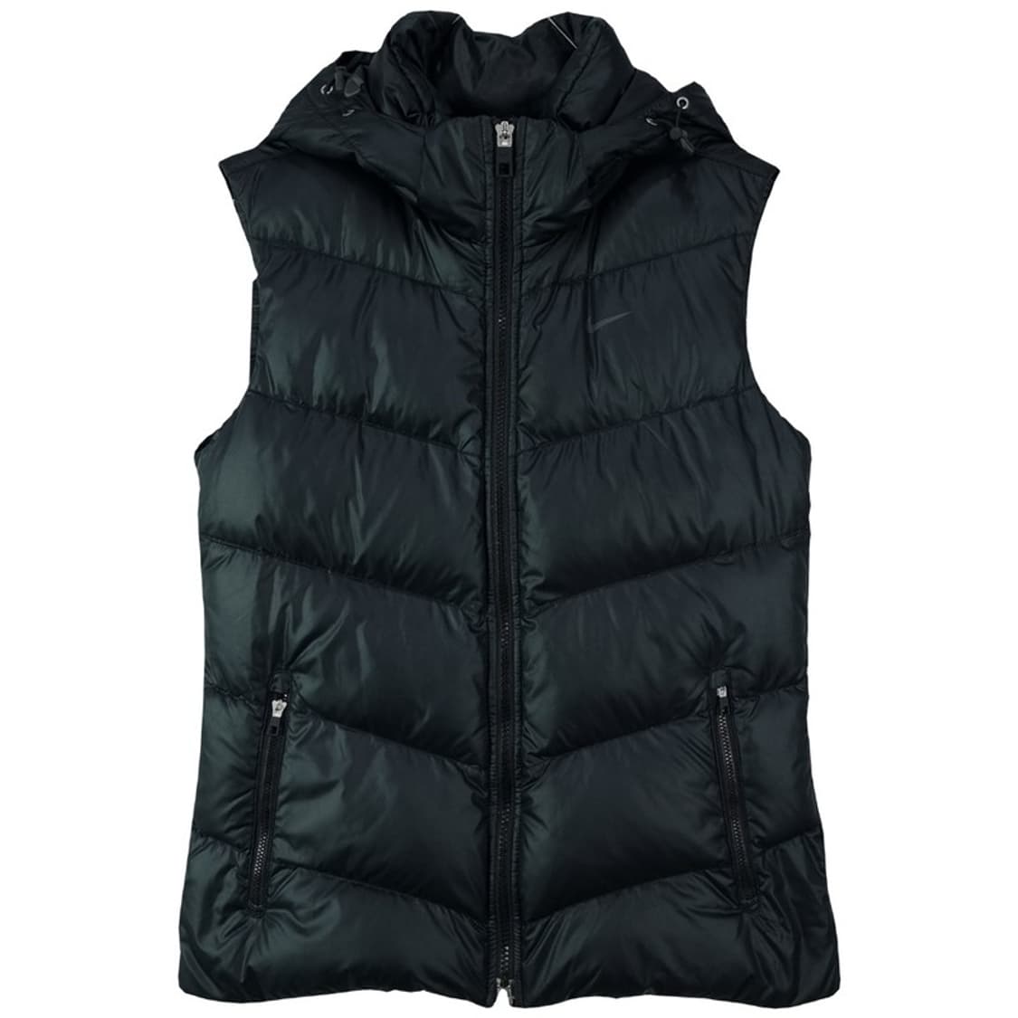 [나이키] 스우시 프린팅 덕다운 후드 패딩 베스트 조끼 블랙 M18287 상품이미지2