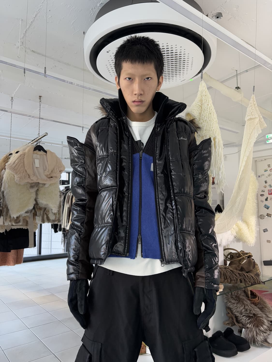 detachable double zipup padded jacket 상품이미지2