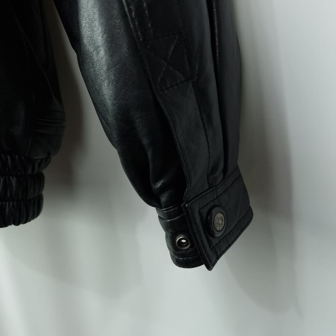 [빈티지] 리얼 쉽스킨 약가죽 레더 봄버 자켓 블랙 M19170 상품이미지6