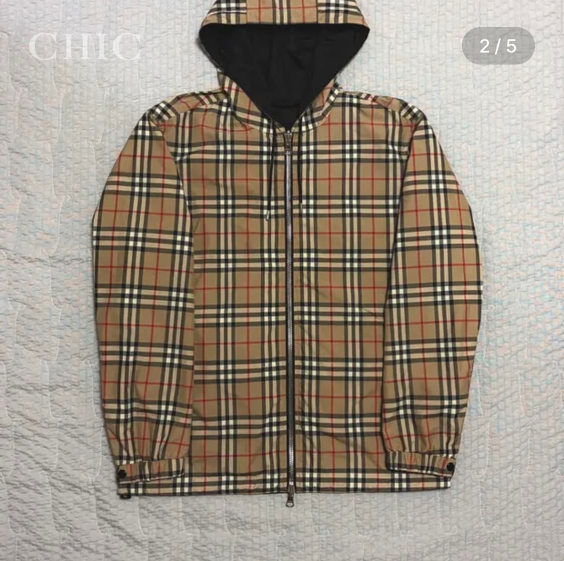 [버버리 리버서블 빈티지 체크 후드 바람막이 자켓] 상품이미지2