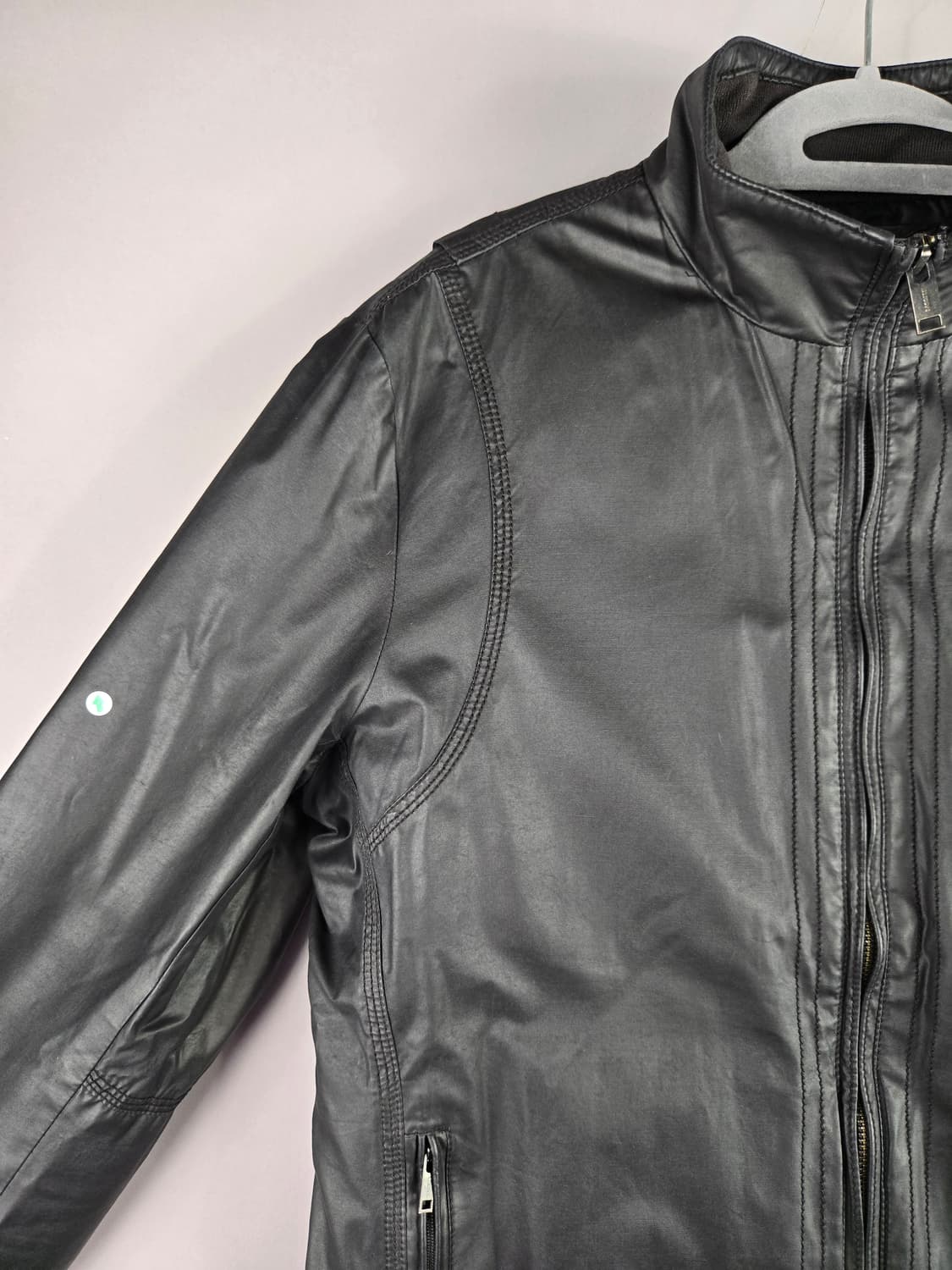 [무료배송]라코스테 48 남성 내피 포함 가죽 느낌 집업 자켓 상품이미지2