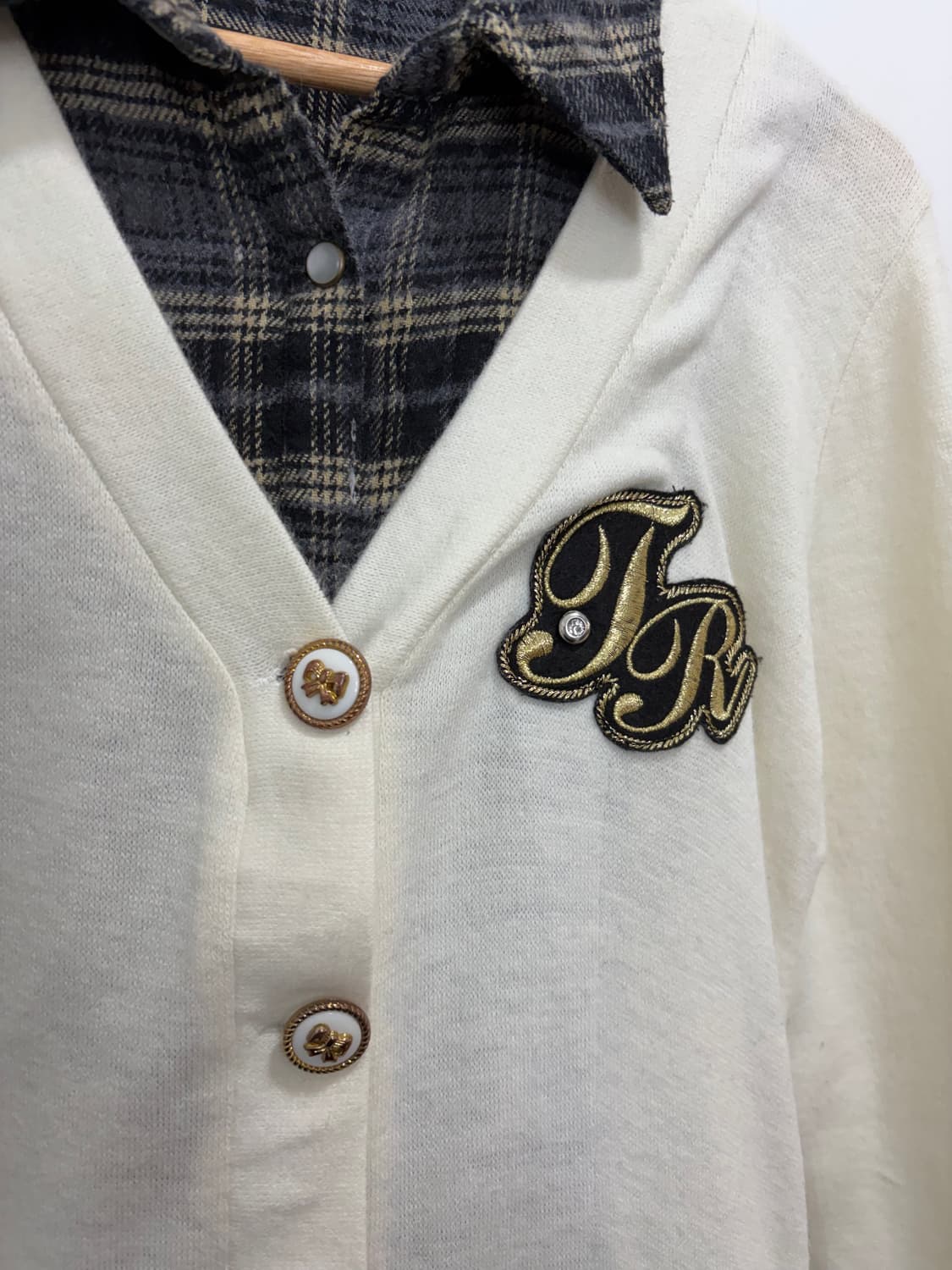 Tralala 오네갸루 리본 프릴 레이어드 니트 원피스 상품이미지6