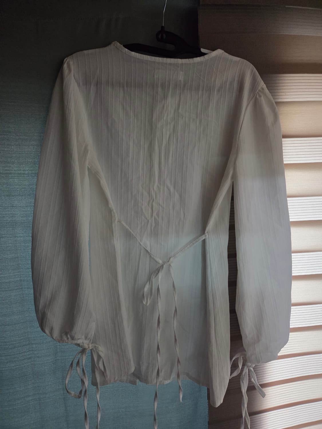 5천원 급처! 빈티지 허리 스트링 퍼프 블라우스 모리걸 청순 뒤 허리조절 상품이미지2