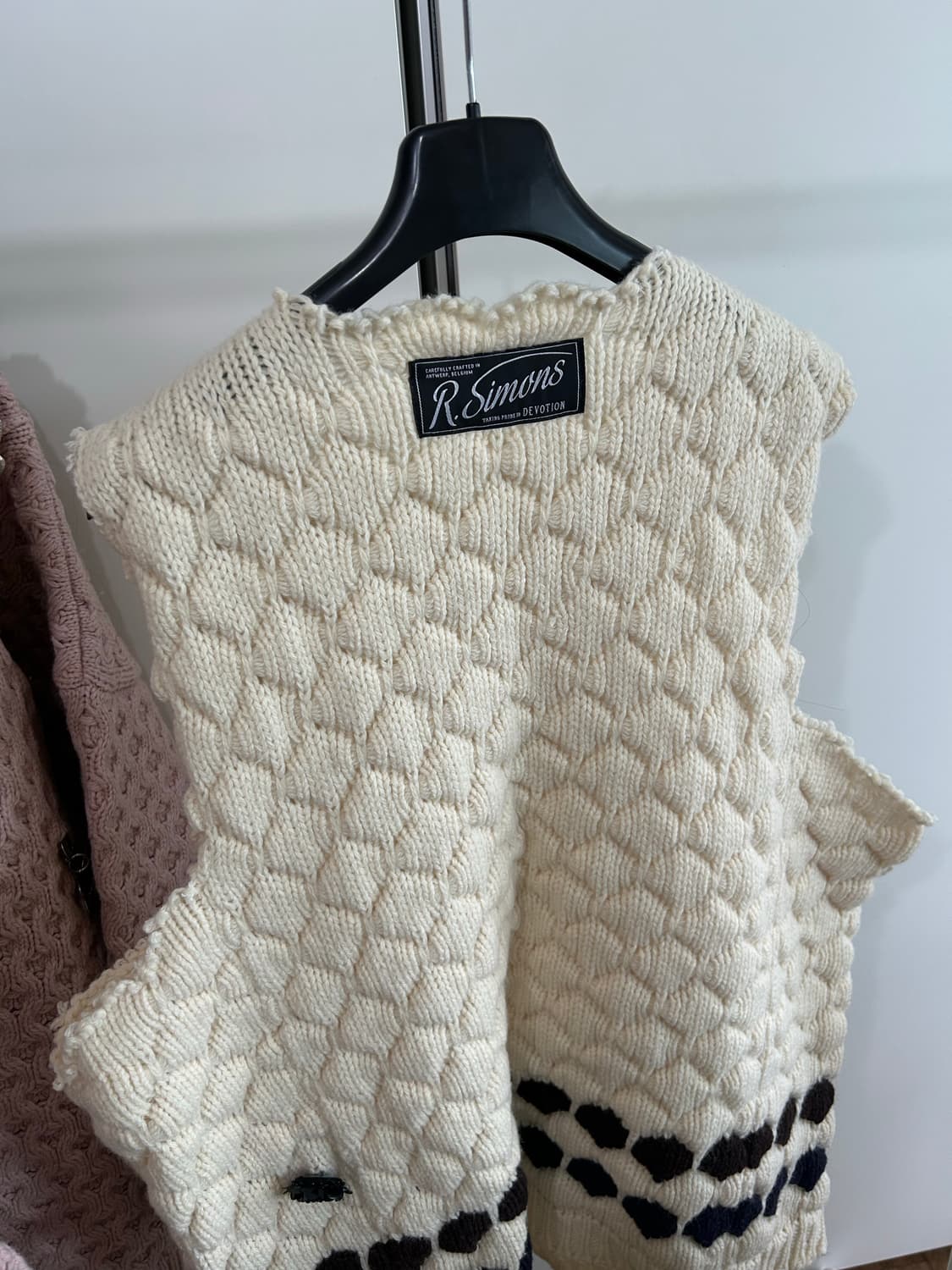 라프시몬스 코르사쥬 니트 베스트 상품이미지6