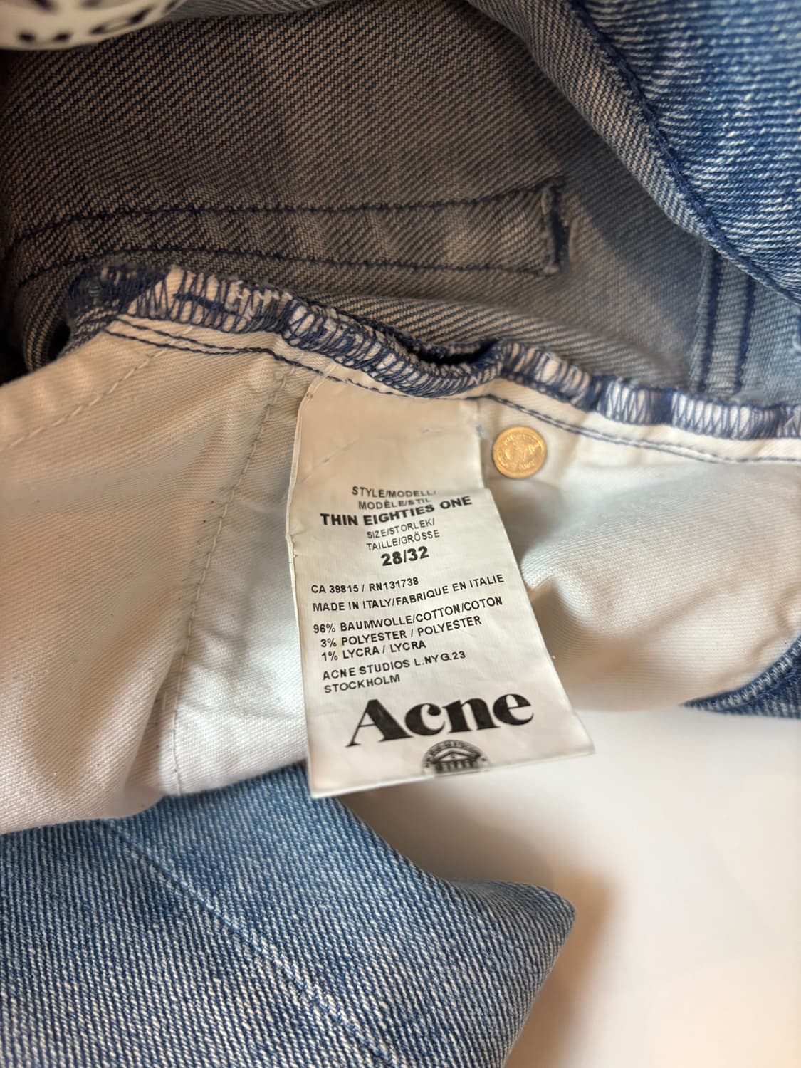 아크네 스큐디오 중청 스키니진 상품이미지4