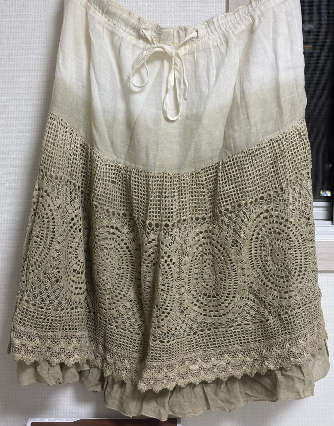 모리 빈티지 레이스 크로셰 스커트 상품이미지1
