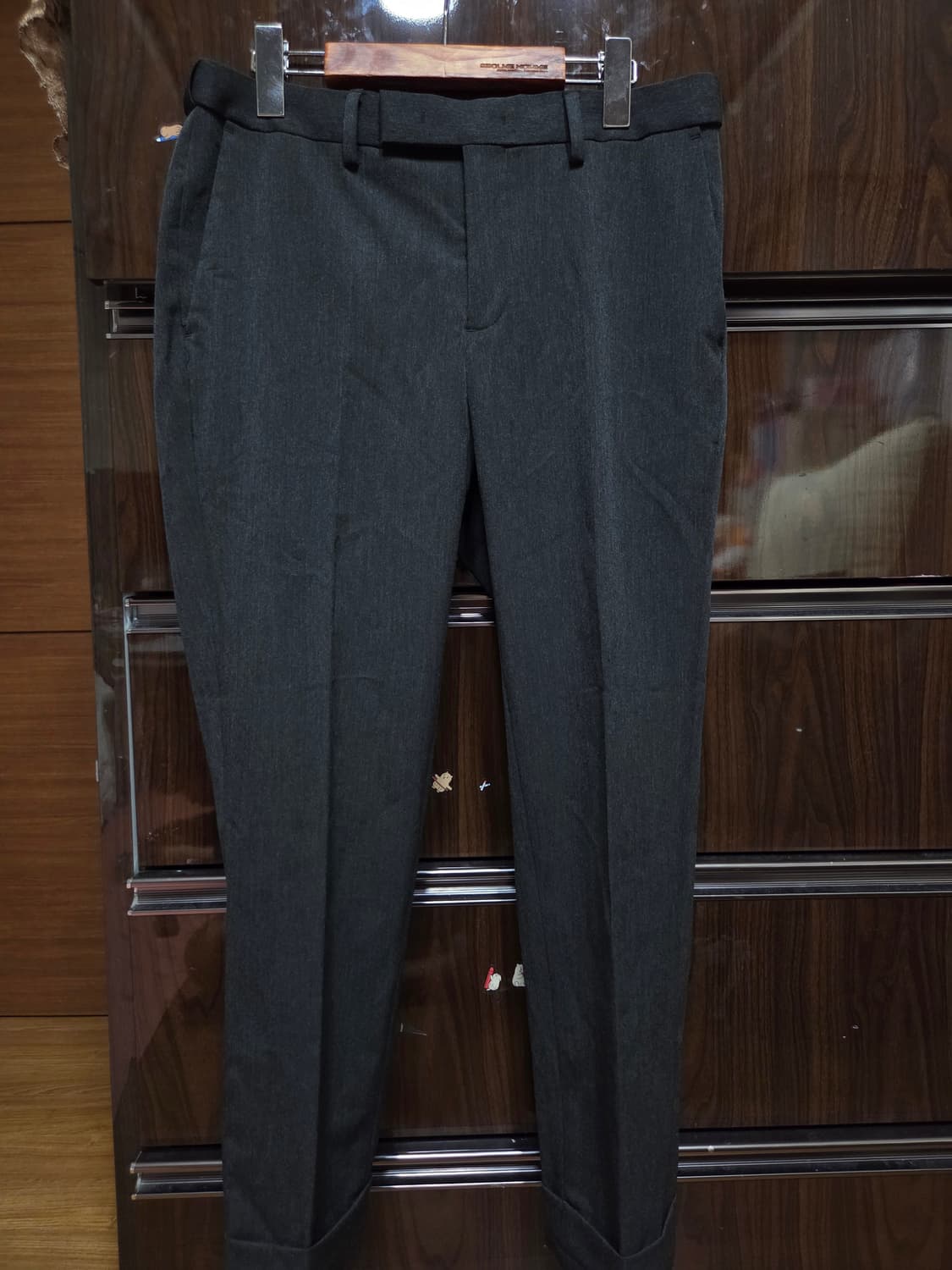 무신사 스탠다드 턴업 크롭 챠콜 그레이 31 상품이미지2