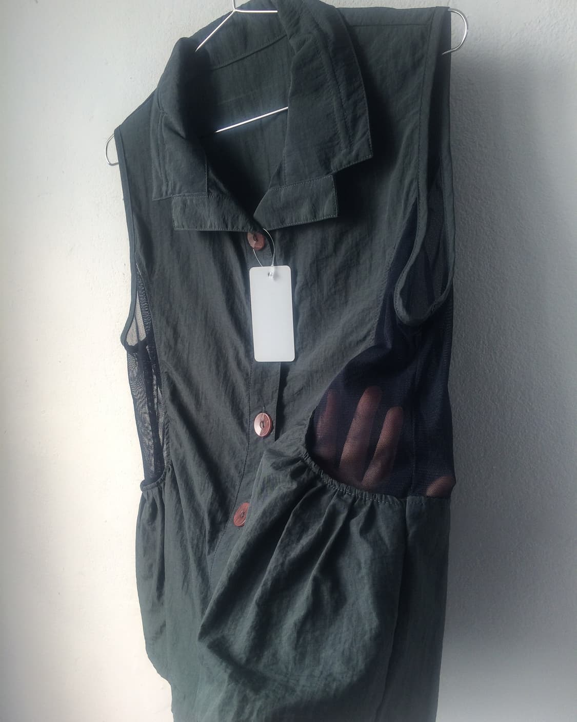 Side mesh point vest 상품이미지5