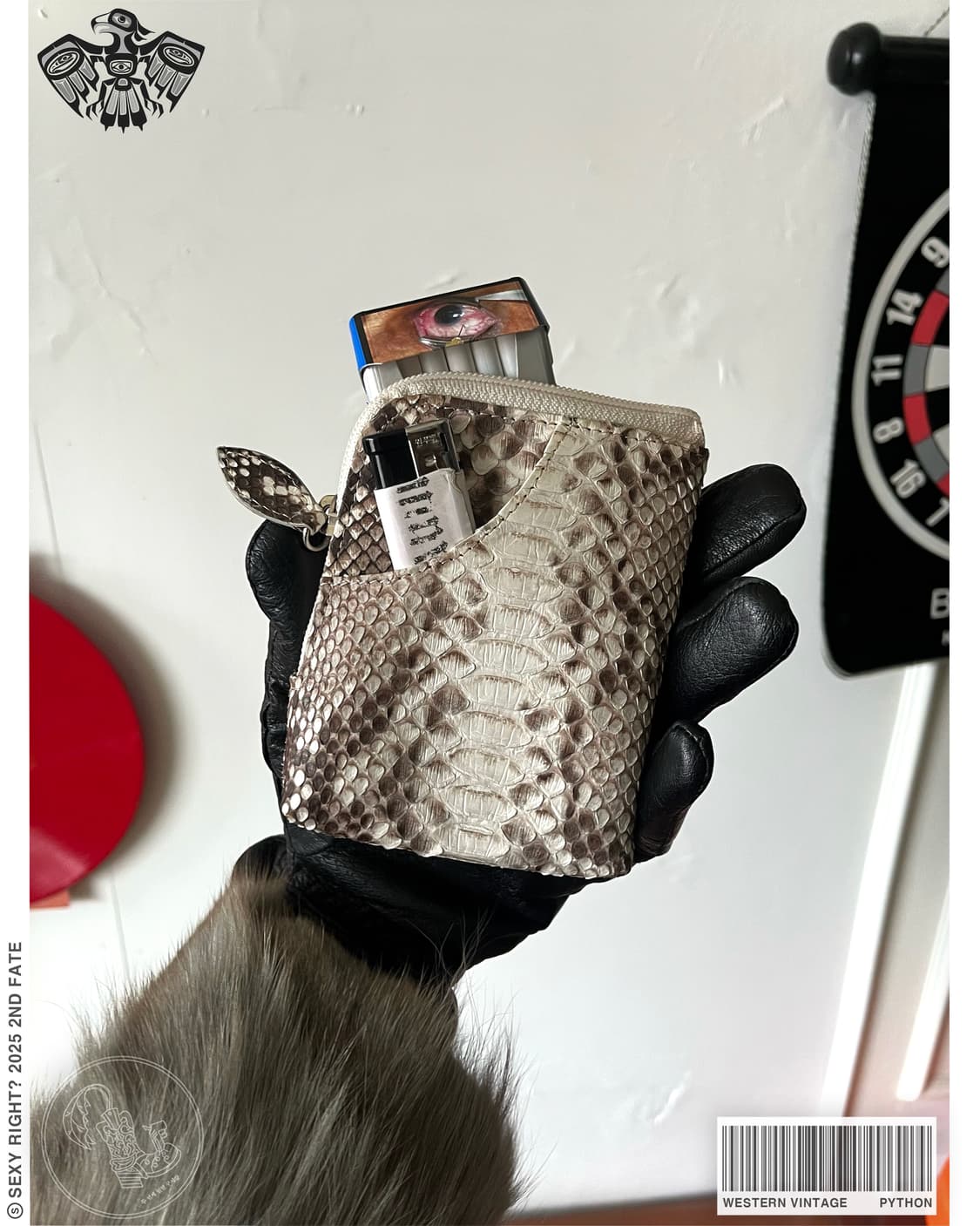 Western Hand Craft Real Python Wallet 상품이미지1