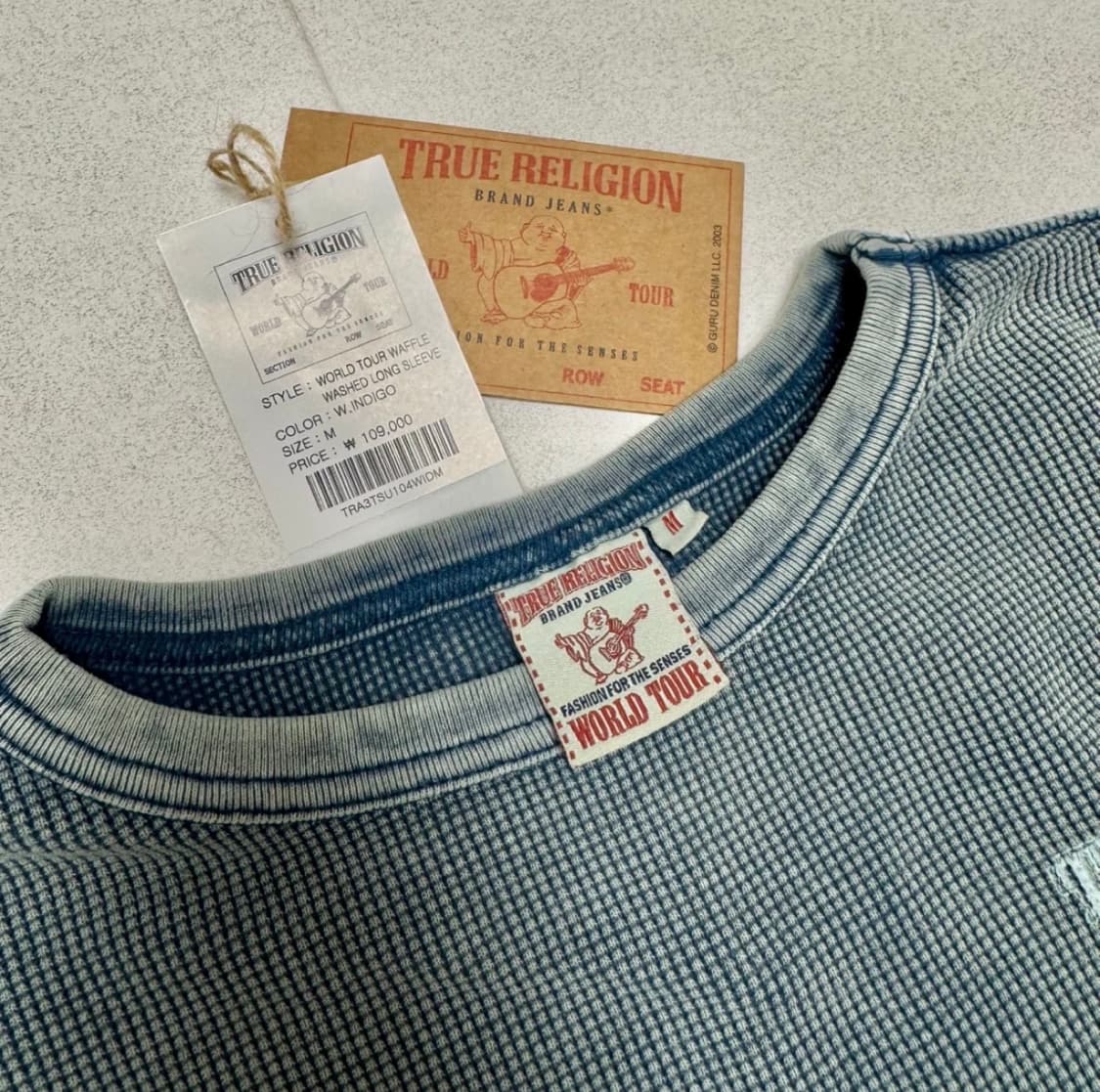 [정품] 트루릴리젼 긴팔 와플 “빈티지 블루” 100 상품이미지2