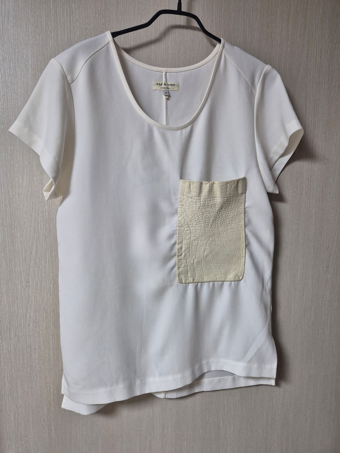 rag&bone 랙앤본 양가죽포켓 반팔 블라우스 S 상품이미지1