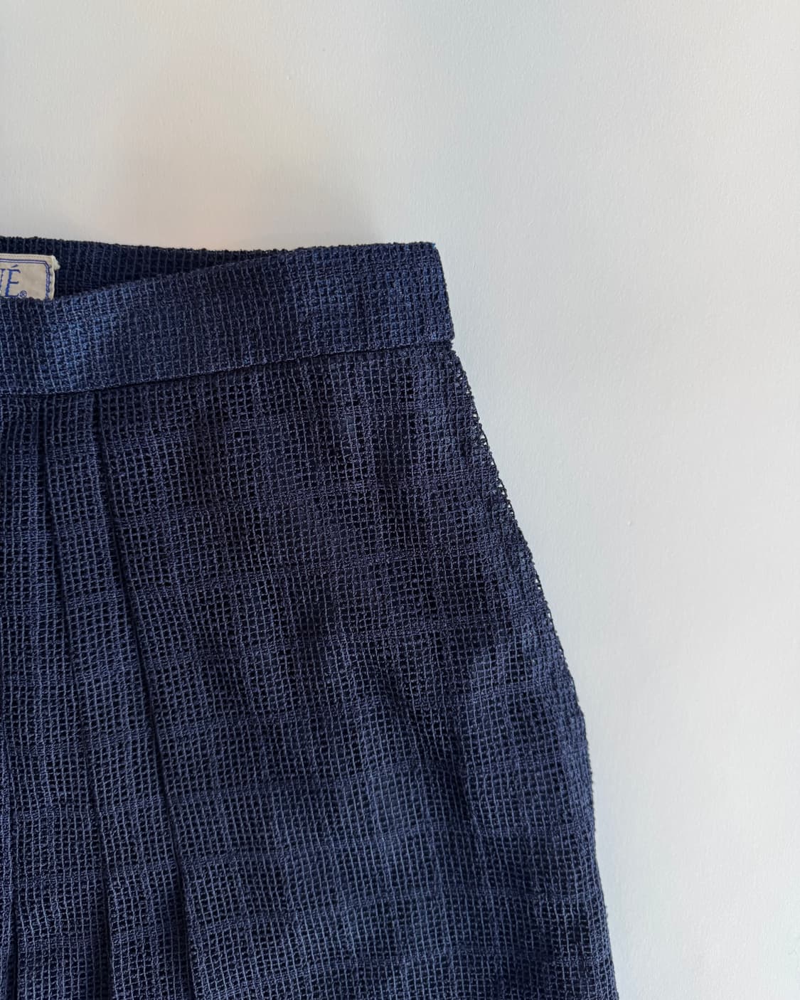 Navy Mesh Pleated Skirt 상품이미지3