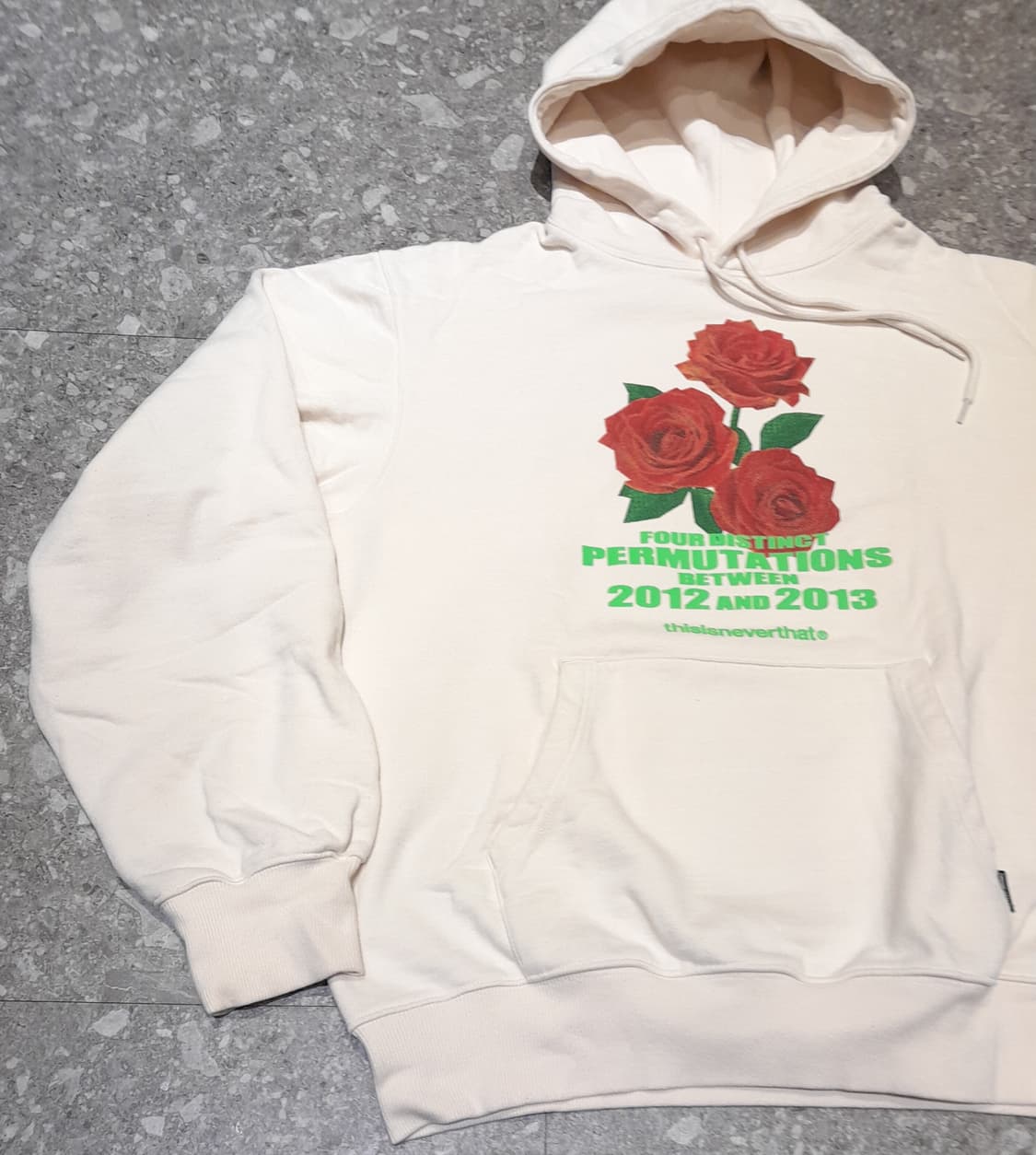 💥디스이즈네버댓 로즈 플라워 후드 아이보리 (M) 상품이미지4