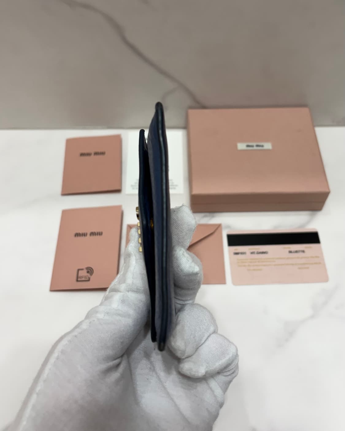 [정품] 미우미우 블루 카드지갑 상품이미지10