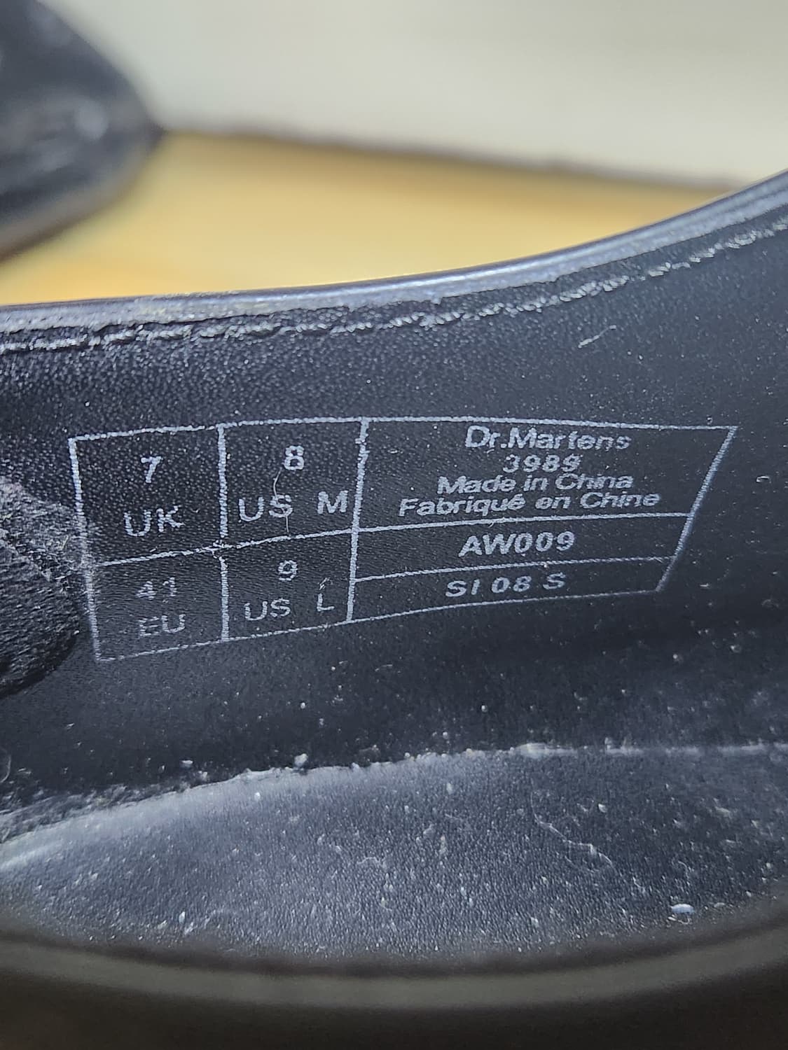 (260)닥터마틴 윙팁 블랙 더비슈즈 상품이미지9