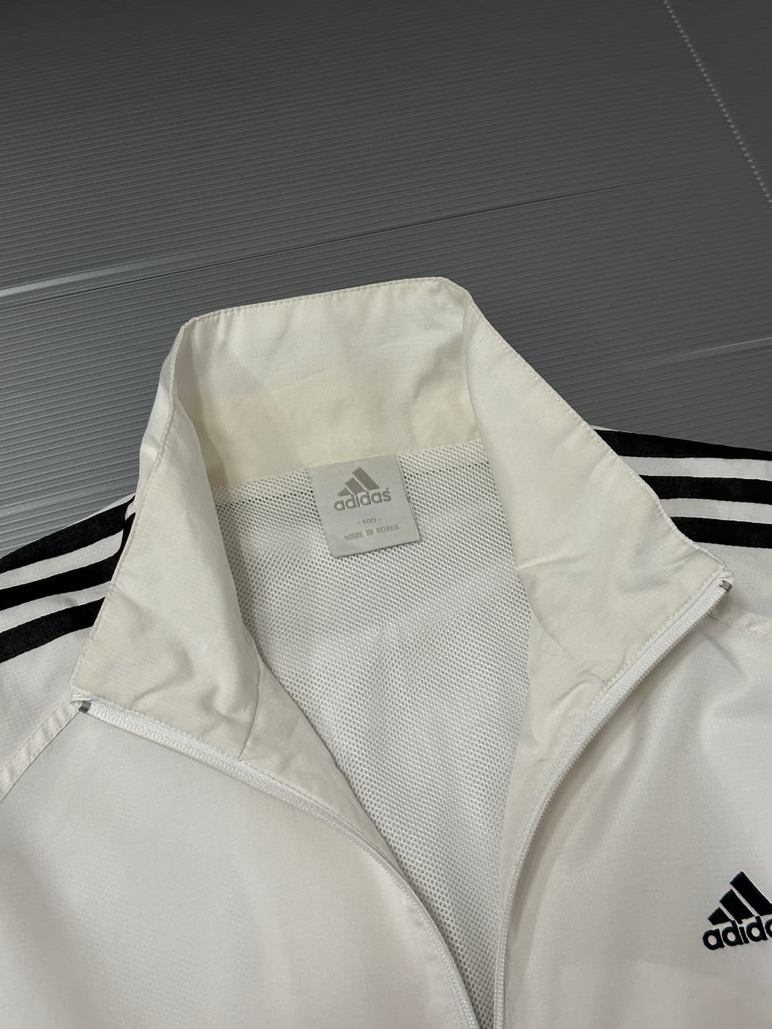아디다스 우븐 자켓 바람막이 화이트 100 상품이미지5