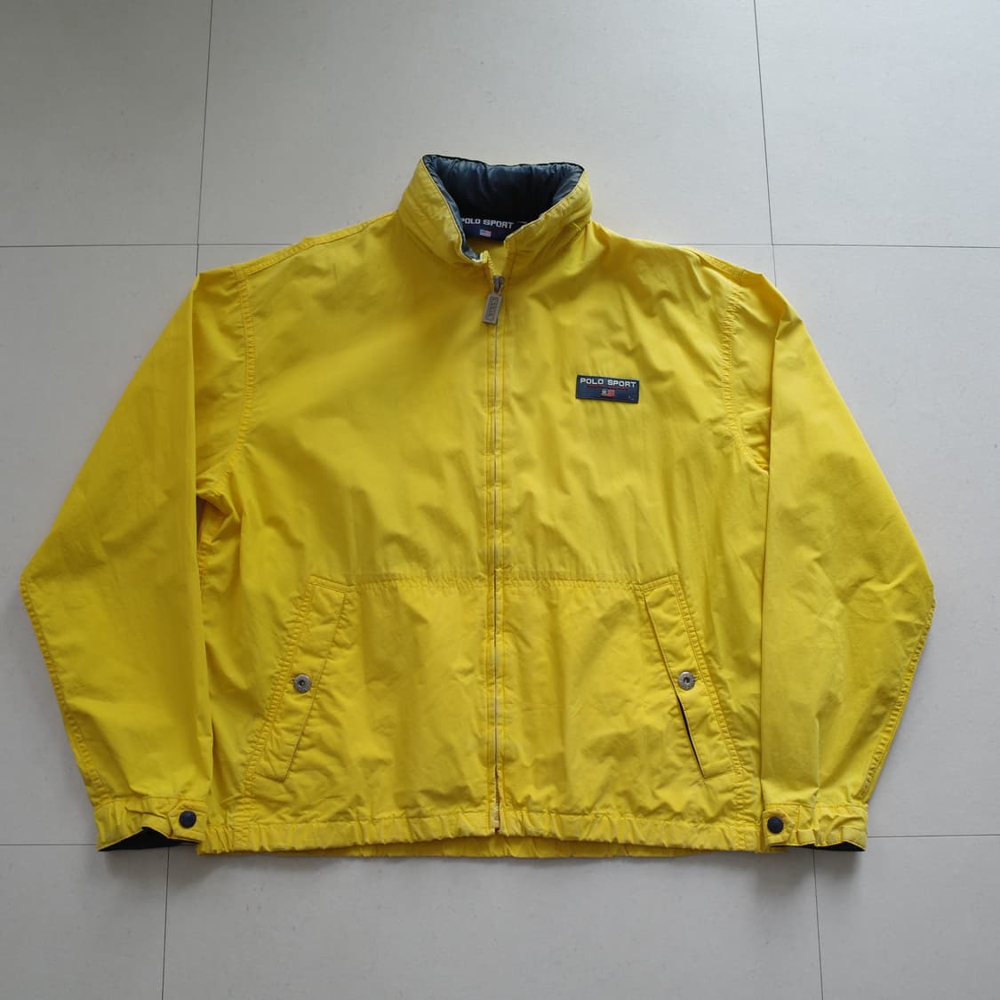 90s 폴로 스포츠 빈티지 옐로우 세일링 요트 자켓 M 상품이미지5