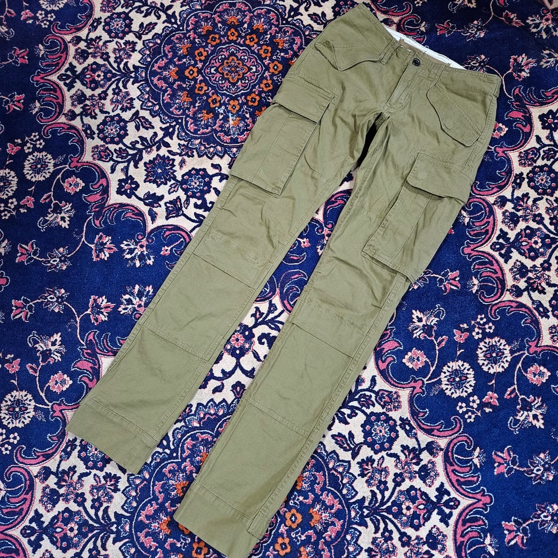 랄프로렌 카키 스트레이트 슬림 카고 팬츠 2 size 상품이미지1