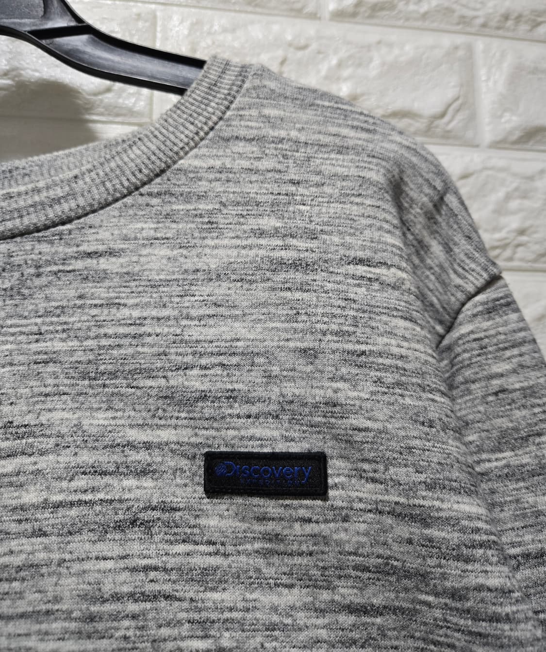 디스커버리 스몰로고 기모 맨투맨 크루넥 티셔츠 105 상품이미지2