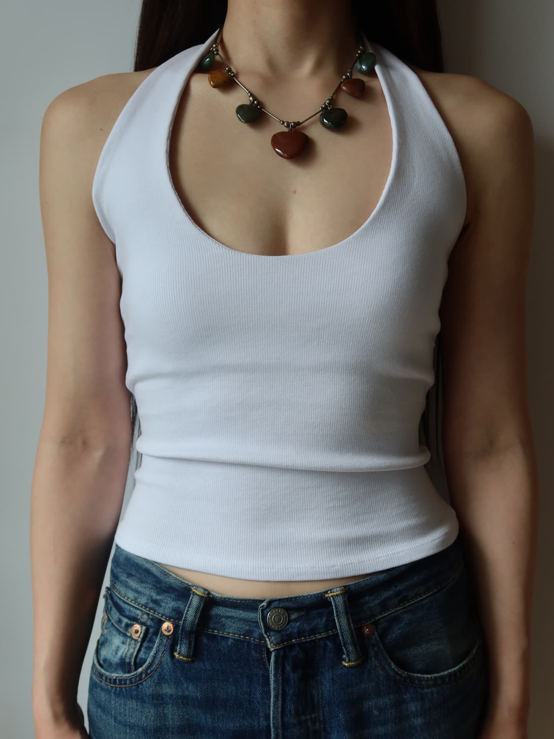 stone heart necklace 상품이미지2