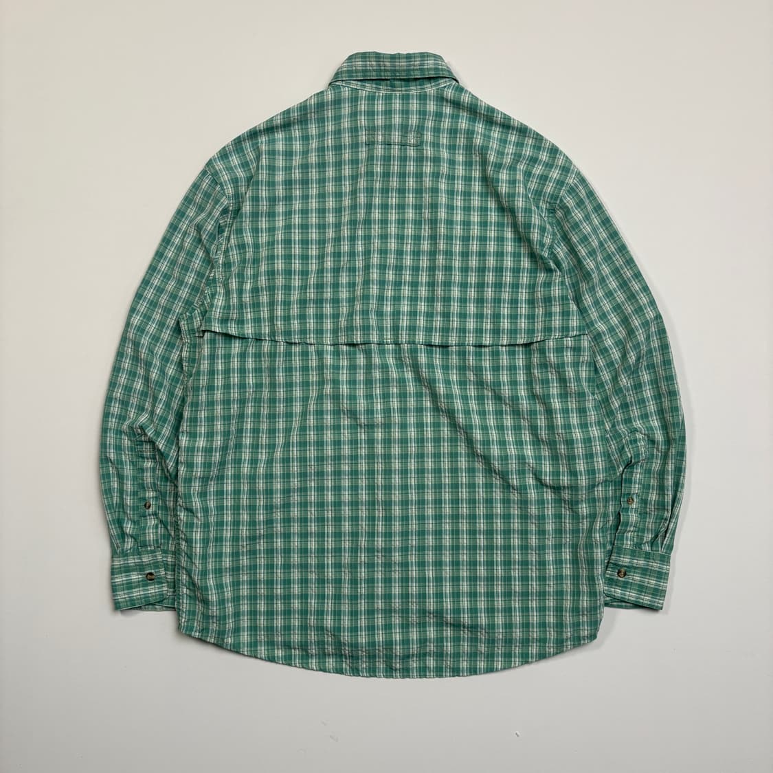 10s LLBean Fishing green pattern shirt 상품이미지7