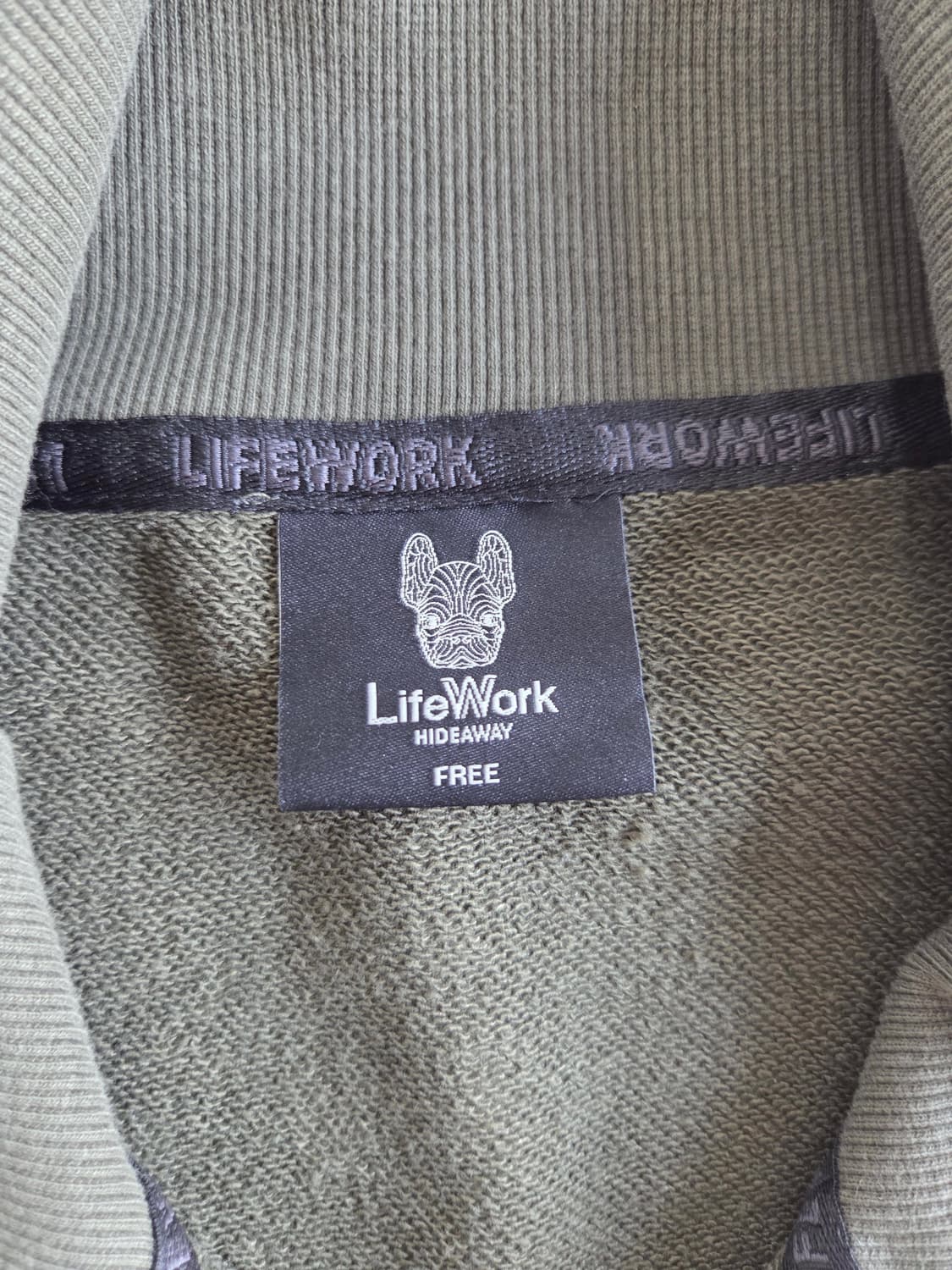 라이프워크 반집업 맨투맨 카키 F 상품이미지4