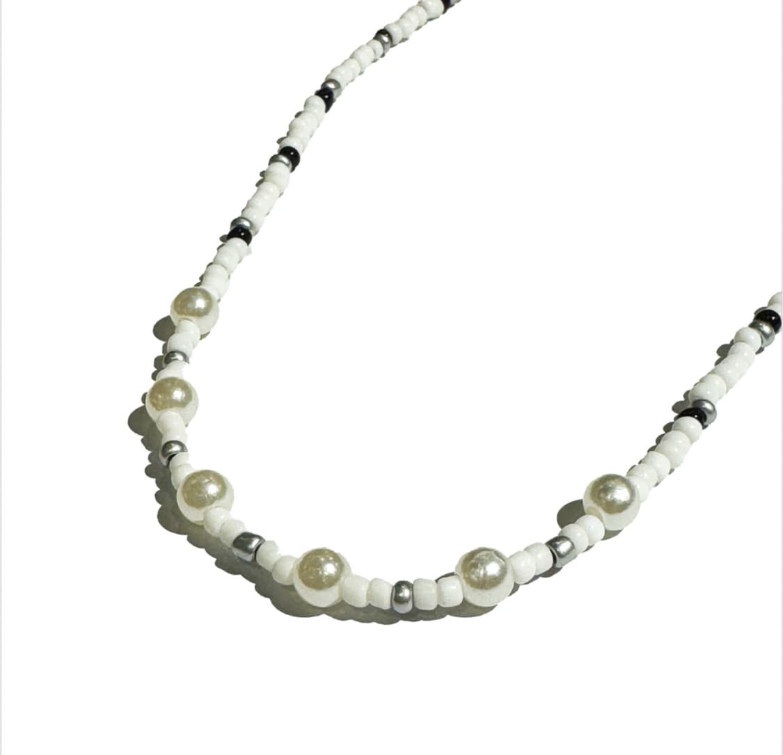 BEST PICK✨)  Ellavo white beads necklace 상품이미지2