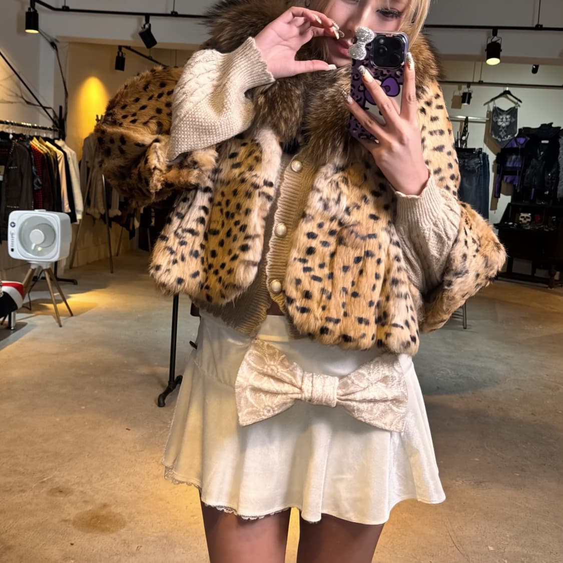 TRALALA 벨벳 스커트 상품이미지3