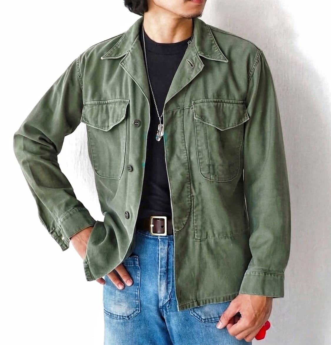 usmc p56 사틴코튼 셔츠자켓 50s (100-105) og107 상품이미지1