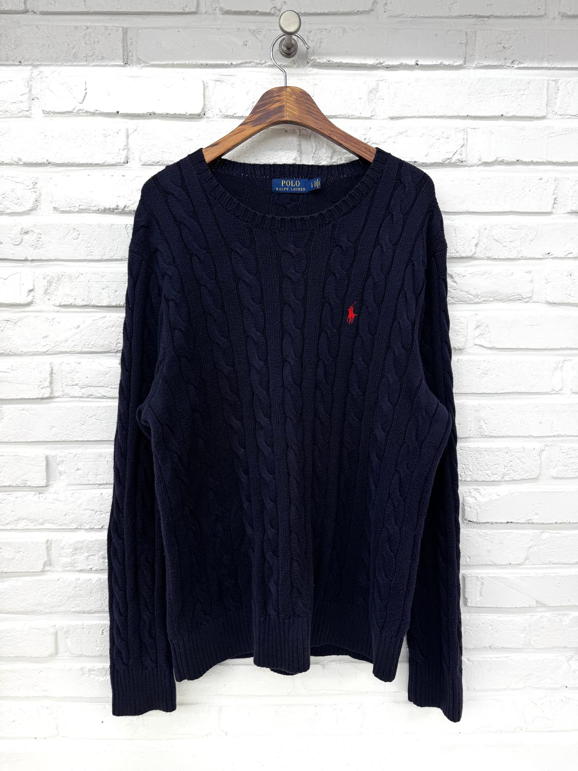 폴로 네이비 케이블 니트  상품이미지3