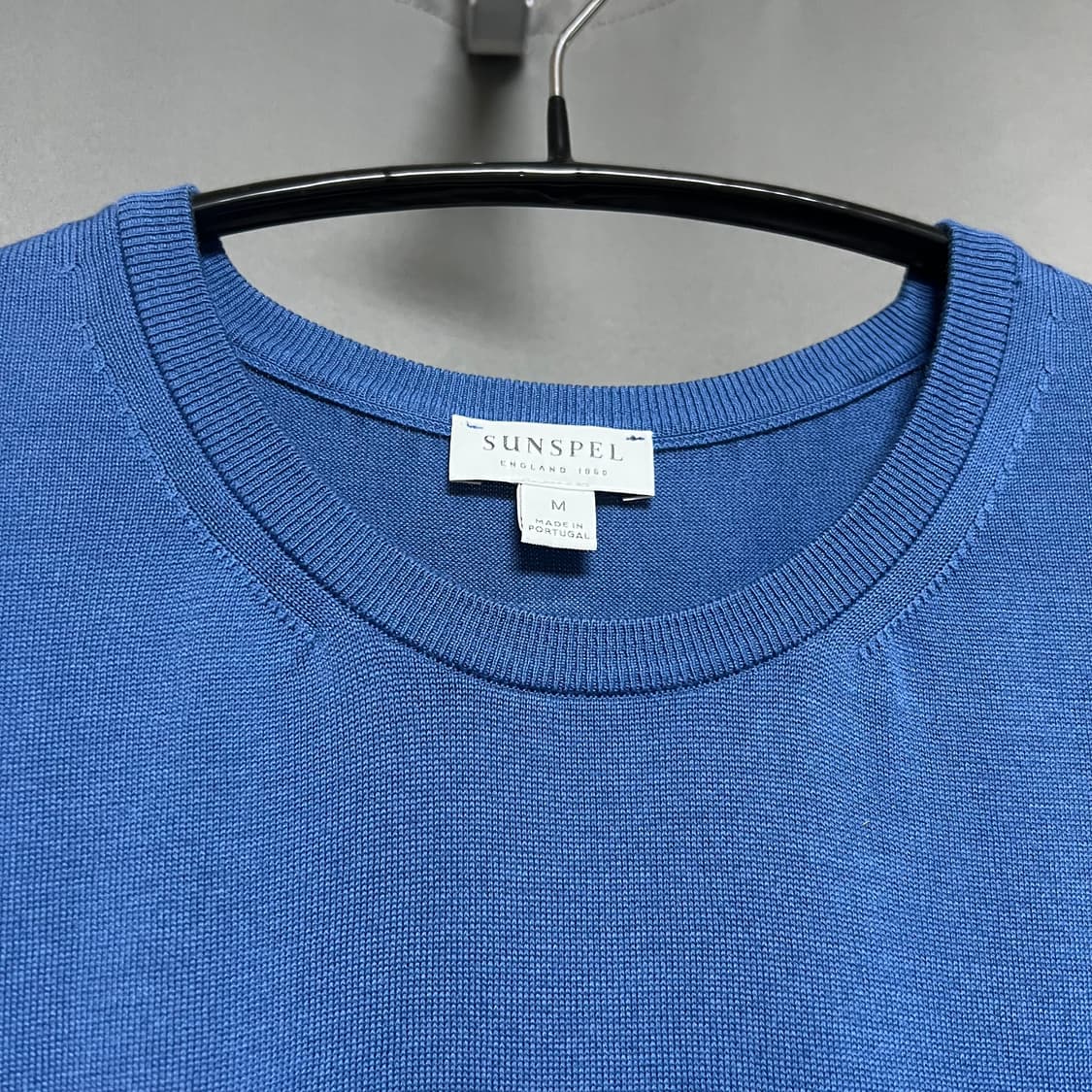 선스펠(Sunspel) 코튼 롱슬리브 니트 블루 M 상품이미지2