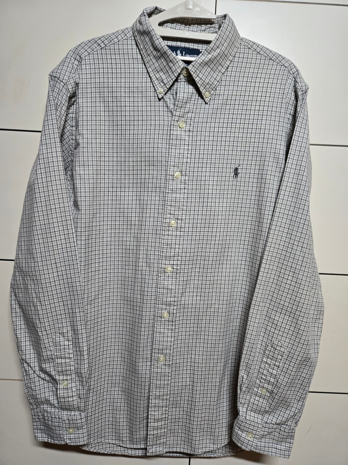 폴로 랄프로렌 남성 커스텀핏 체크 셔츠(L사이즈) 상품이미지3