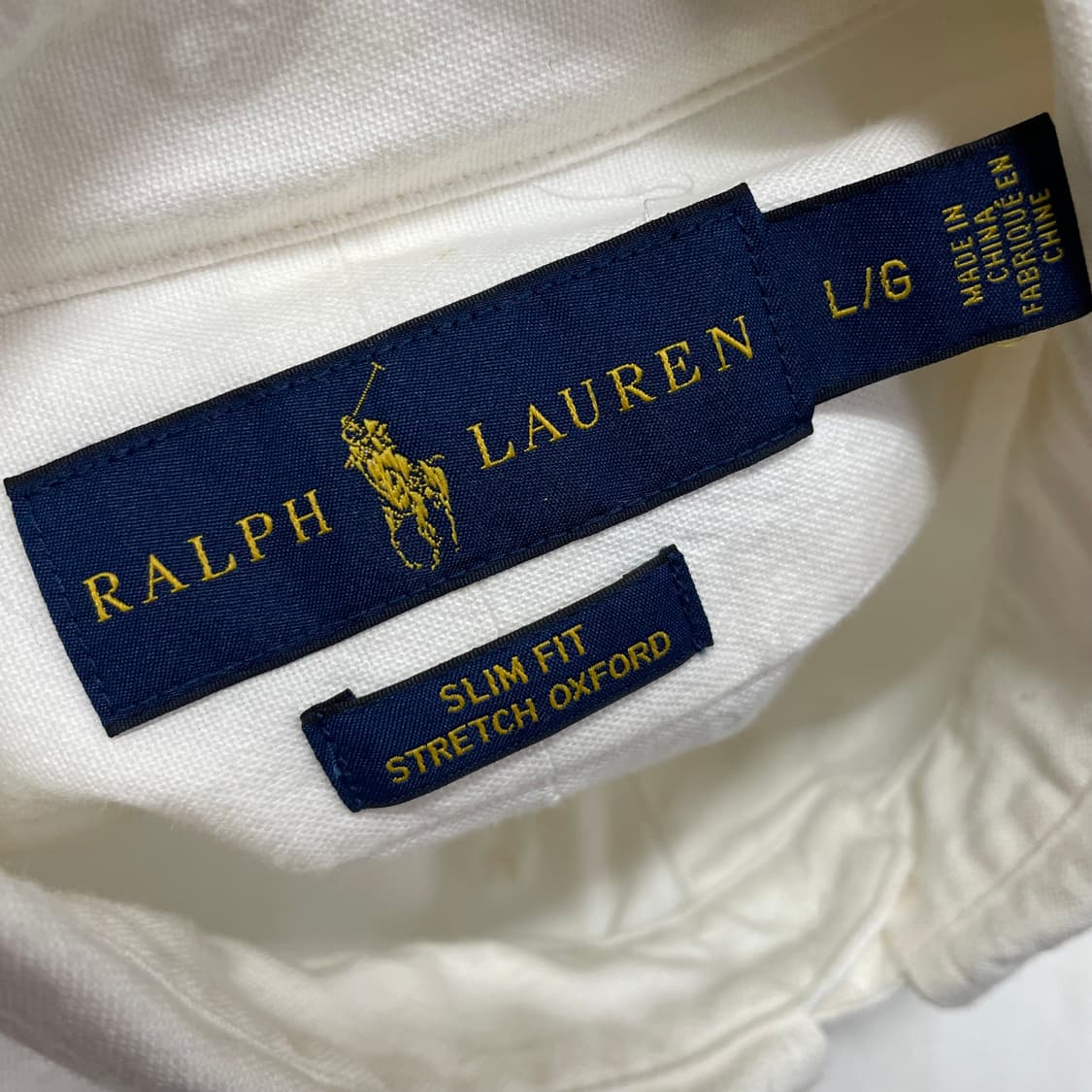[L] 폴로 랄프로렌 화이트 셔츠 남방 슬림핏 상품이미지2