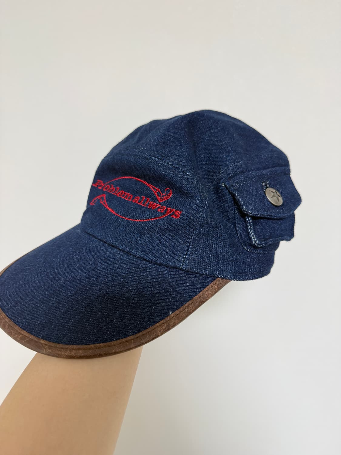 프라블럼올웨이즈 Logo Denim Pocket Camp Cap 상품이미지1
