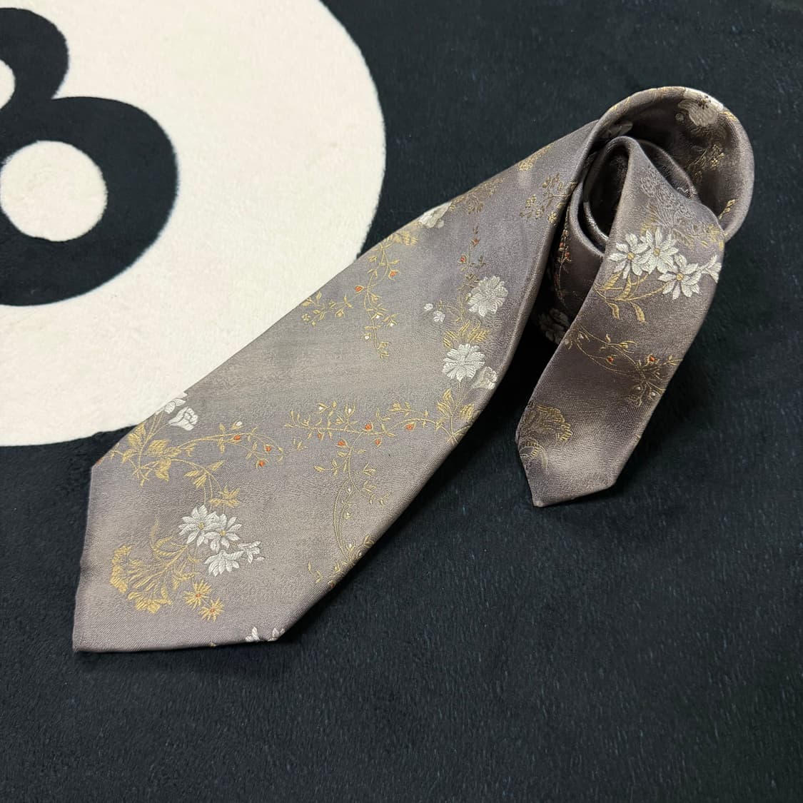 입생로랑 빈티지 실크 넥타이 (Red & Navy) 상품이미지3