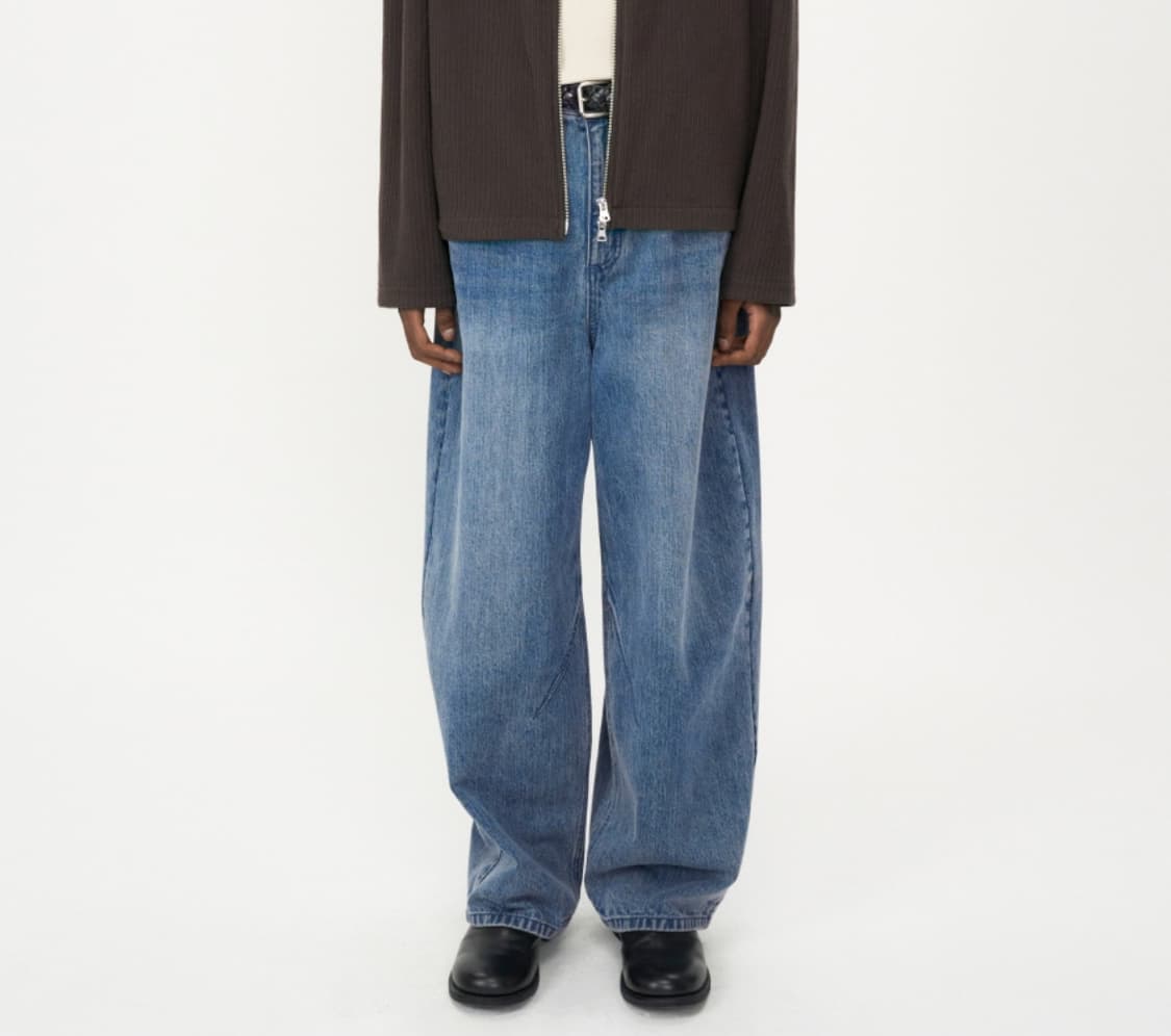 인사일런스 체인트윌 벌룬핏 데님 팬츠 BLUE M사이즈 상품이미지1