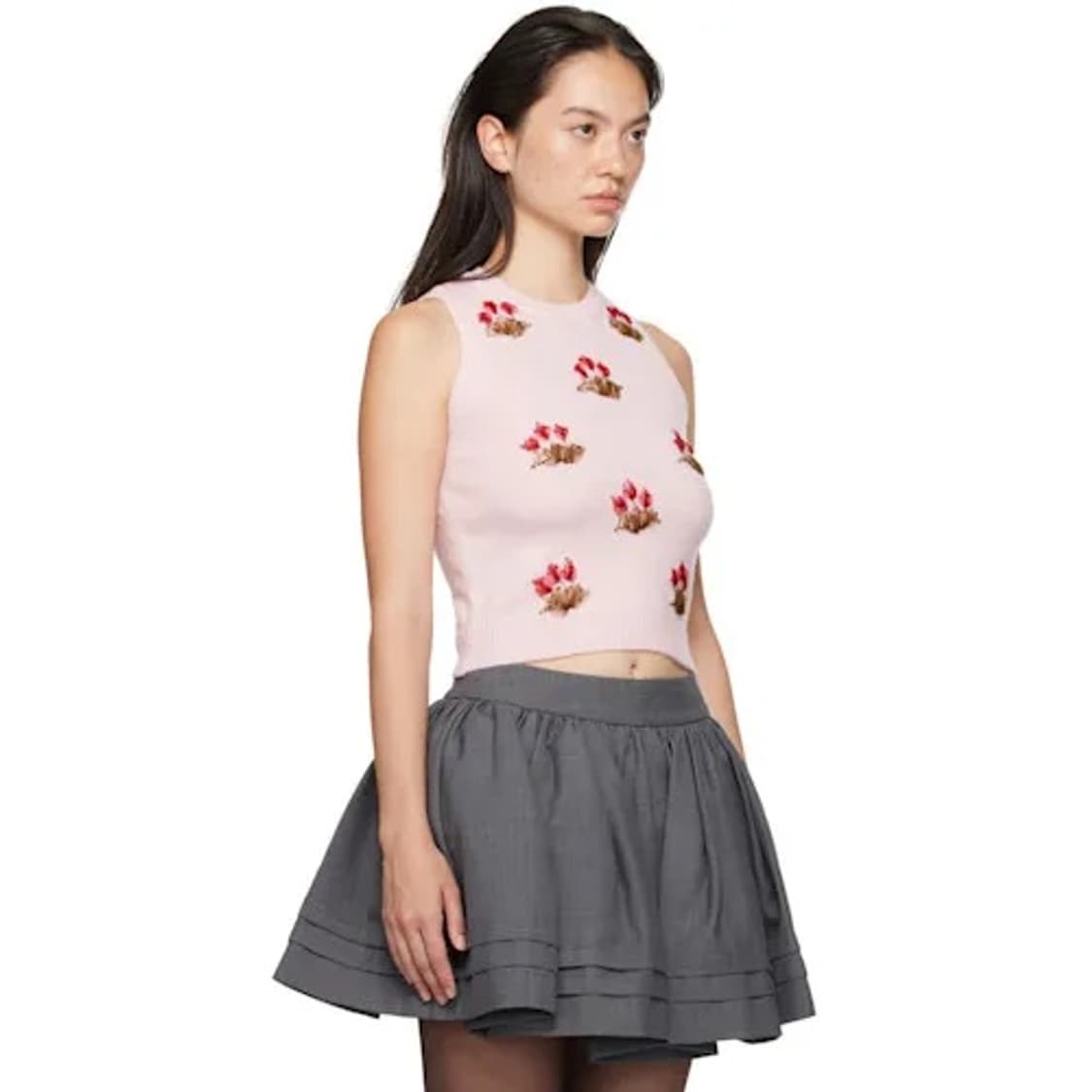 슈슈통 핑크 자수 니트 탱크탑 MWDDTO28 MAE222 242901F 상품이미지1