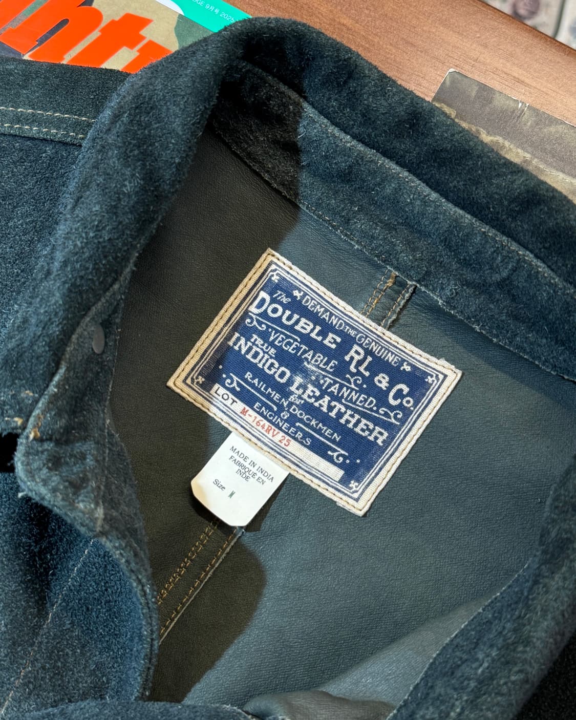 RRL 인디고 레더 워크 자켓 상품이미지4