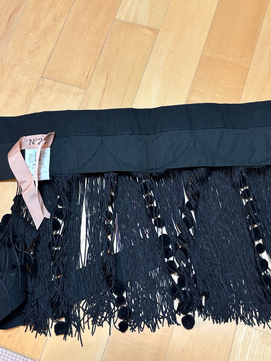 N21 2017 SS 런웨이 블랙 폼폼 장식 벨트 상품이미지6
