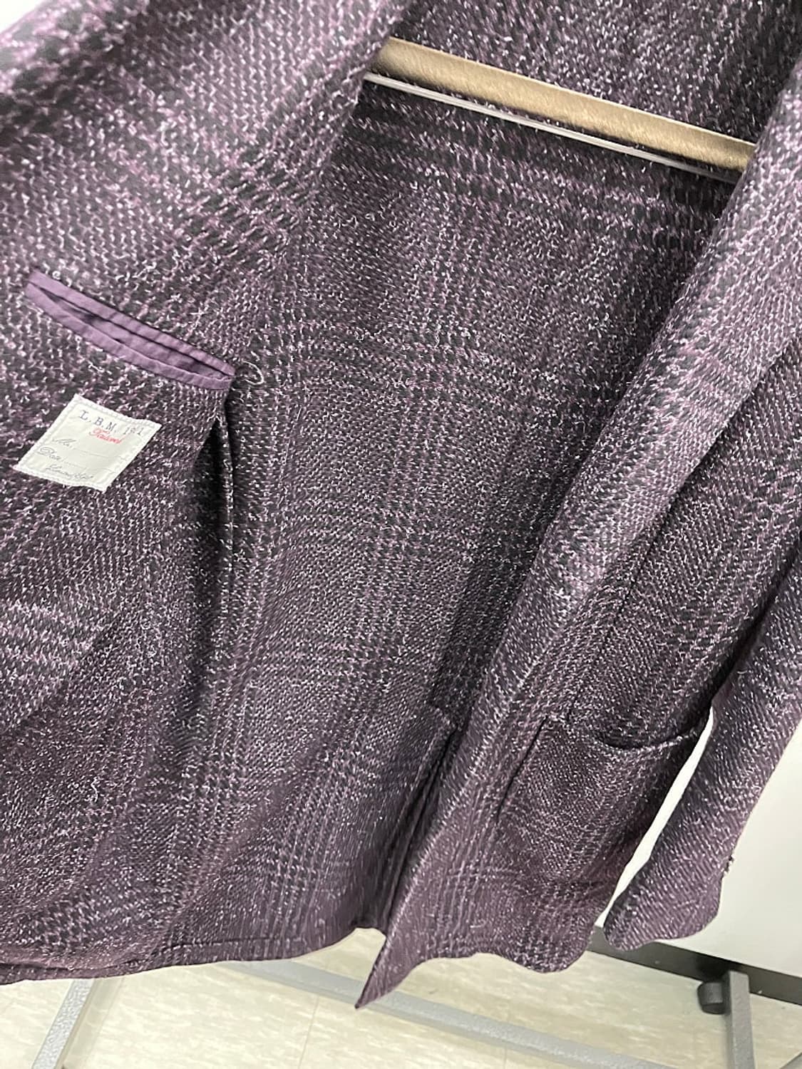 100-105) 루비암 체크 울코트  상품이미지5