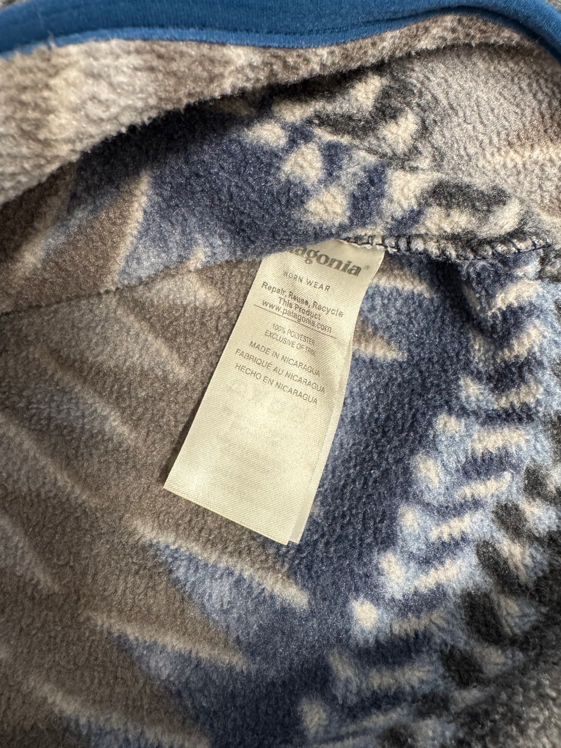 파타고니아 신칠라 스냅 티 풀 오버 러핑 워터 블루 상품이미지6