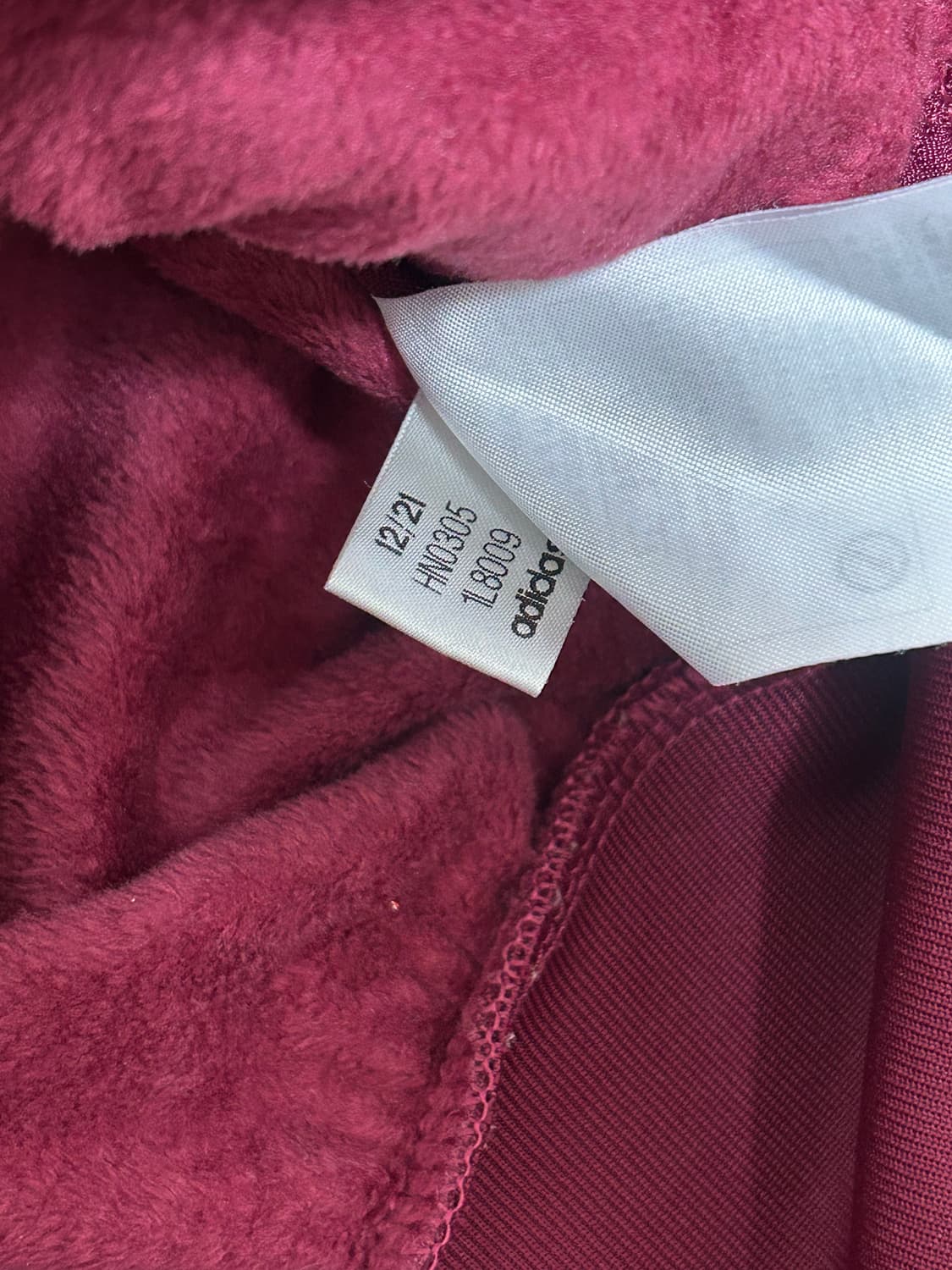 아디다스 아이비 파크 버건디 벨벳 자켓 상품이미지8