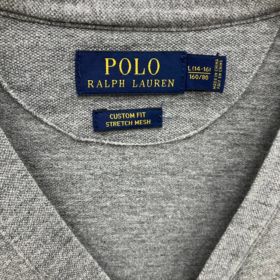 폴로 랄프로렌 그레이 스트레치 매쉬 가디건 L 상품이미지3
