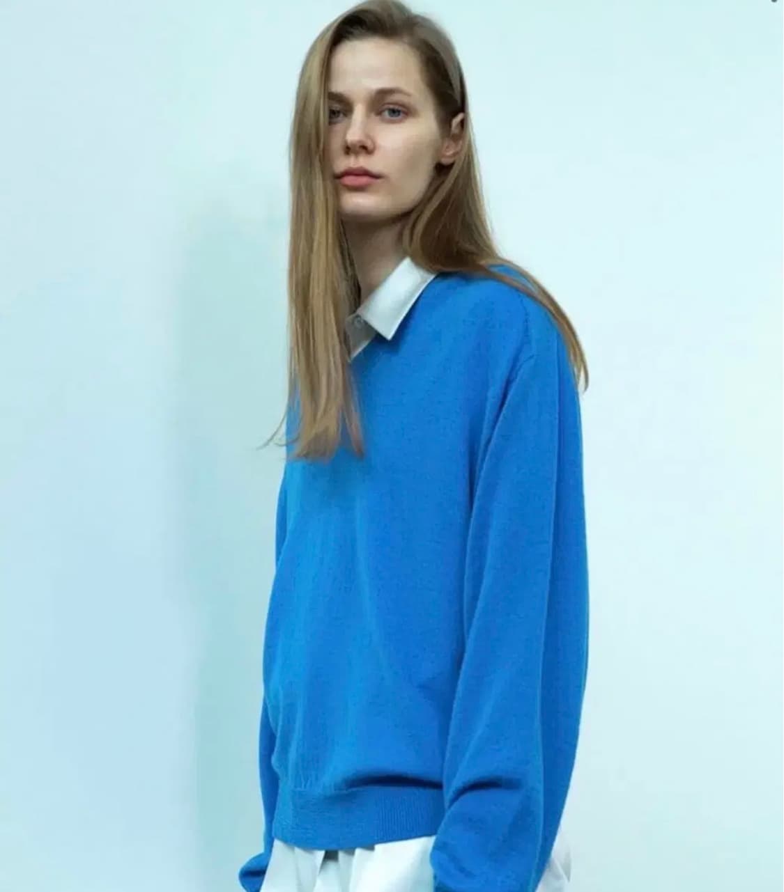 lfm 엘에프엠 v-neck knit sweater blue 상품이미지1