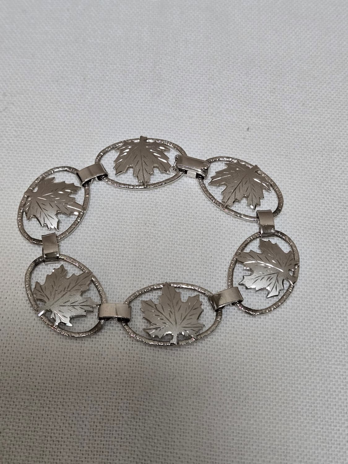 미국 빈티지 STERLING 실버 단풍잎 팔찌 (15g 19cm) 상품이미지1