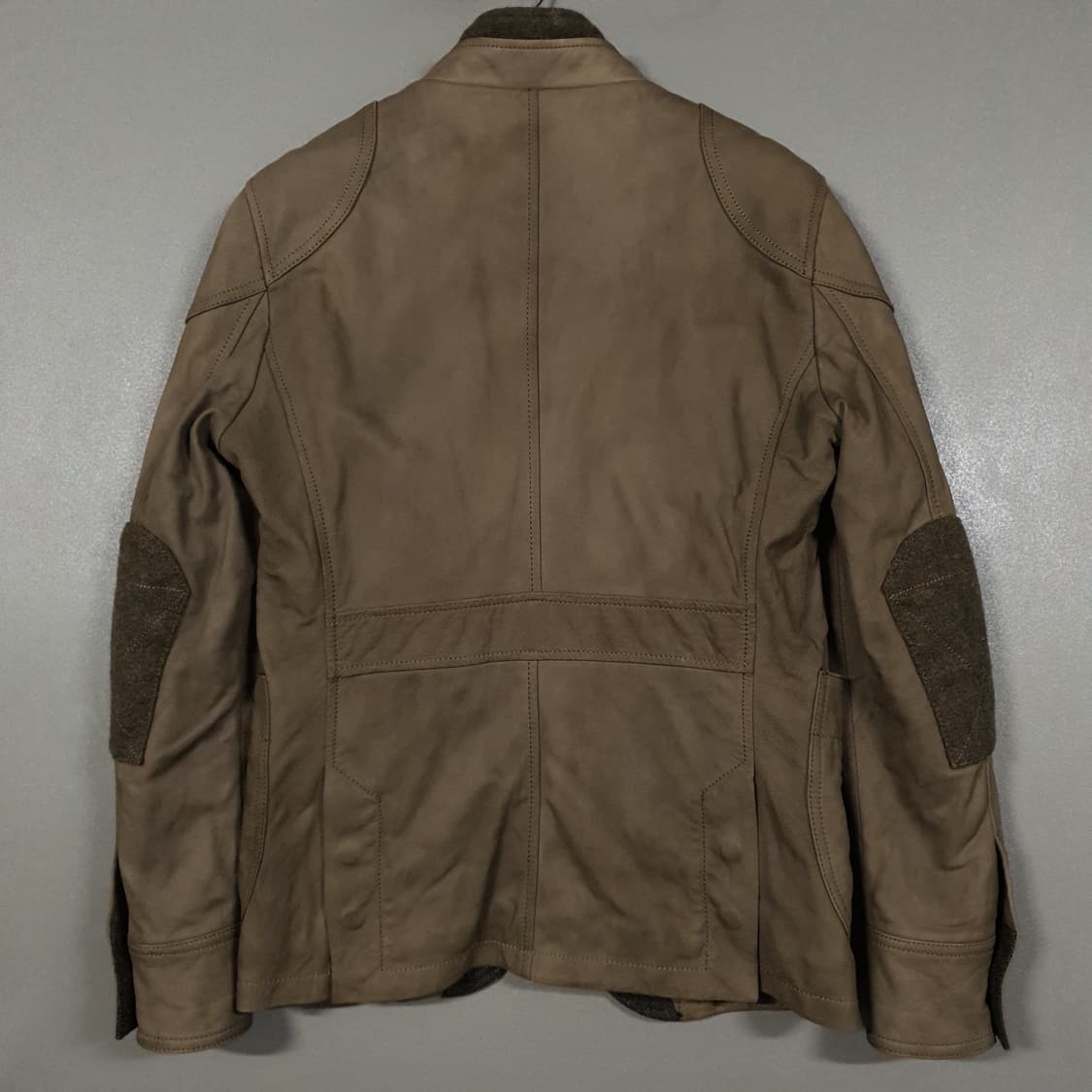 95) 커스텀멜로우 양가죽 램스킨 레더 엘보 패치 퀼팅 가죽 자켓 브라운 상품이미지8