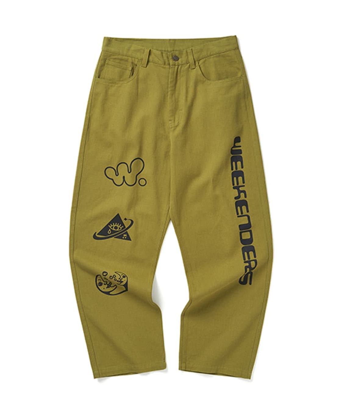 위캔더스 코튼 팬츠 바지 카키 상품이미지1