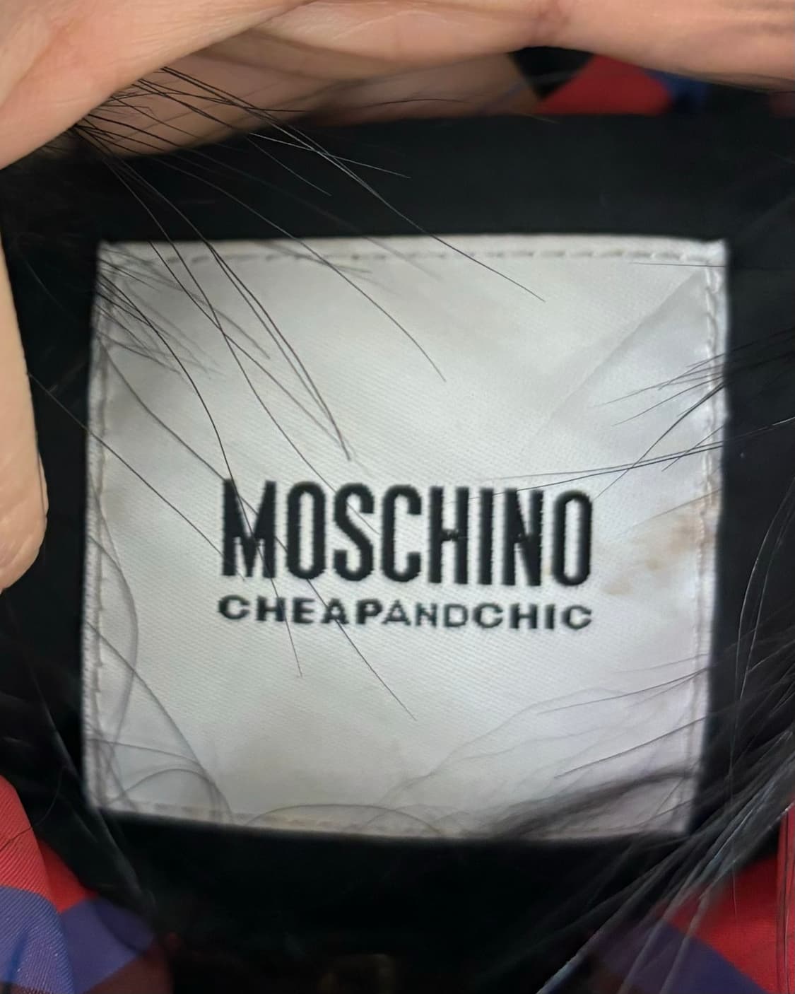 모스키노 레드 체크 패턴 푸퍼 재킷 상품이미지7